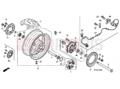 HONDA CBR1000RA9 CBR1000RR Fireblade C-ABS 2009 F-14 REAR WHEEL