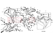HONDA CBR1000RA9 CBR1000RR Fireblade C-ABS 2009 F-36 CENTRAL ENGINE HOUSING