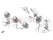 Honda CBR600F2N CBR600F2 1992 E-18-1 CARBURETOR (PARTS) exploded