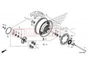 HONDA CTX1300AE CTX1300A 2014 F-19 HÁTSÓ KERÉK
