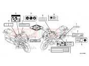 HONDA CTX700AE CTX700 ABS 2014 F-50 WARNING LABEL