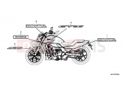 HONDA CTX700NDE CTX700NDE 2014 F-51 JELZÉS/EMBLÉMA
