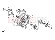 HONDA NT650V1 Deauville 2001 F-13 REAR WHEEL