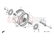 HONDA NT650V3 Deauville 2003 F-10 FRONT WHEEL