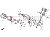 HONDA VTR1000FY FireStorm 2000 E-14 CRANKSHAFT / PISTON