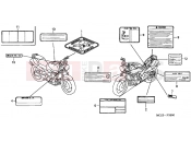 HONDA CB900F5 Hornet 900 2005 F-32 WARNING LABEL