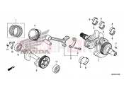 HONDA NC700DD INTEGRA 2013 E-15 CRANKSHAFT / PISTON
