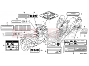 HONDA NC700DD INTEGRA 2013 F-44 WARNING LABEL