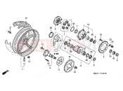 HONDA VFR800FI1 INTERCEPTOR 2001 F-16 REAR WHEEL