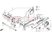 HONDA VFR800FIW INTERCEPTOR 1998 F-25 SWING ARM