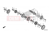 HONDA NC700DC NC700D 2012 E-16-1 GEARBOX (GEAR SHAFT)