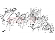 HONDA NC700DC NC700D 2012 F-16 STEP PANEL / ENGINE SIDE COVER