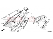 HONDA NC700DC NC700D 2012 F-19 REAR ENGINE COVER