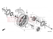 HONDA NC700DC NC700D 2012 F-27 HÁTSÓ KERÉK