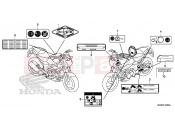 HONDA NC700SDC NC700S 2012 F-43 WARNING LABEL