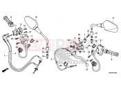 HONDA NC700SAD NC700S ABS 2013 F-3 HANDLE LEVER / SWITCH / CABLE (NC700S / SA)