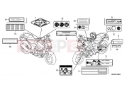 HONDA NC700XC NC700X 2012 F-43 WARNING LABEL