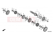 HONDA NC700XDC NC700X Dual Cluth ABS 2012 E-16-2 GEARBOX (NC700XD) (GEAR AXLE)