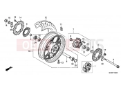 HONDA NC700XDD NC700X Dual Cluth ABS 2013 F-15 REAR WHEEL