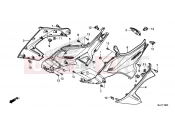 HONDA NC700XDE NC700XD 2014 F-19 SIDE COVER