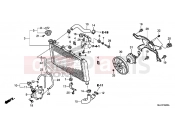 HONDA NC700XDE NC700XD 2014 F-35 RADIATOR