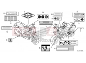 HONDA NC750XE NC750X 2014 F-43 WARNING LABEL