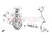 HONDA PC800K Pacific Coast 1989 E-2 CYLINDER HEAD (FRONT)