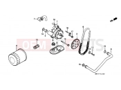 HONDA PC800K Pacific Coast 1989 E-12 OIL FILTER / OIL PUMP