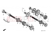 HONDA PC800K Pacific Coast 1989 E-15 TRANSMISSION