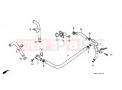 HONDA PC800K Pacific Coast 1989 E-17 WATER PIPE / THERMOSTAT