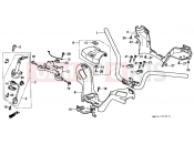 HONDA PC800K Pacific Coast 1989 F-7 STEERING BAR PIPE / UPPER BRIDGE