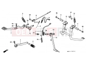 HONDA PC800K Pacific Coast 1989 F-23 PEDAL / SUPPORT