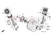 HONDA PC800L Pacific Coast 1990 E-14 CRANKSHAFT / PISTON