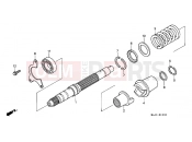 HONDA ST1100T Pan-European 1996 E-13 PRIMARY AXLE