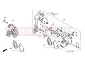 HONDA ST1100V Pan-European 1997 F-11 FRONT BRAKE CALIPER (ST1100)