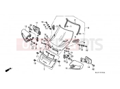 HONDA ST1100W Pan-European 1998 F-37 WINDSCREEN