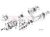 HONDA ST1100PP Pan-European Police 1993 E-1 FRONT COVER / TIMING BELT