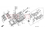 HONDA ST1100PP Pan-European Police 1993 E-3-1 LEFT CYLINDER HEAD