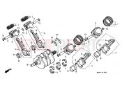 HONDA ST1100PP Pan-European Police 1993 E-16 CRANKSHAFT / PISTON