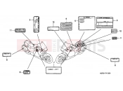 HONDA ST1100PP Pan-European Police 1993 F-41 WARNING LABEL