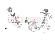 HONDA NTV600K REVERE 1989 E-14 CRANKSHAFT / PISTON