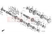 HONDA NTV600K REVERE 1989 E-15 TRANSMISSION