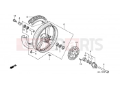 HONDA NTV600K REVERE 1989 F-10 FRONT WHEEL