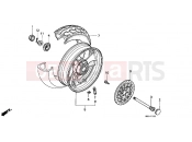 HONDA NTV600K REVERE 1989 F-13 REAR WHEEL