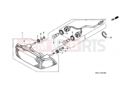HONDA NTV650K REVERE 1989 F-28 REAR LAMP