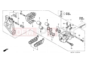 HONDA ST1300A3 ST1300 2003 F-16 REAR BRAKE CALIPER