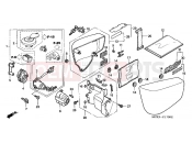 HONDA VT1100C23 Shadow 2003 F-17 SIDE COVER / KEY KIT