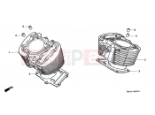 HONDA VT1100C2S Shadow 1995 E-5-1 CYLINDER (VT1100CV / CW / C2)