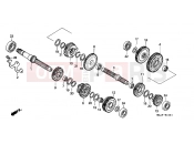 HONDA VT1100C2T Shadow 1996 E-16-1 TRANSMISSION