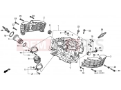 HONDA VT1100C2W Shadow 1998 E-2-3 CYLINDER HEAD (REAR) (VT1100CV / CW / C2)